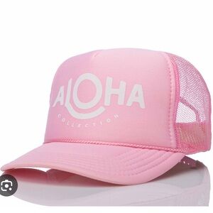 ALOHA Collection Pink Trucker Hat  NEW